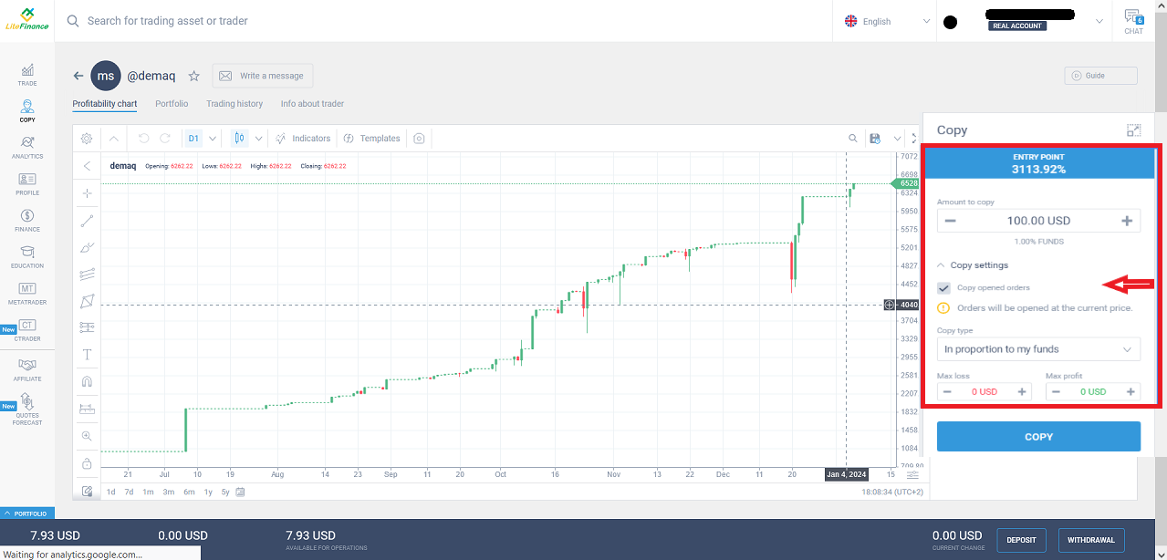 انتخاب معامله گر در لایت فارکس