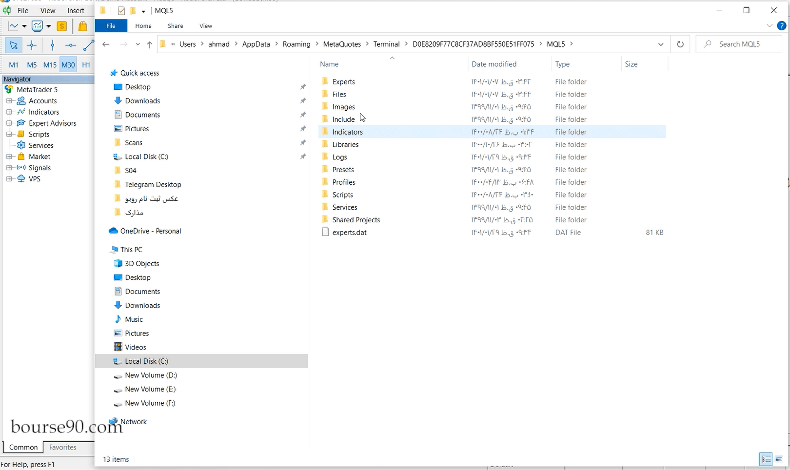 نصب اکسپرت و اندیکاتور در متاتریدر ۴ و ۵ 3 3