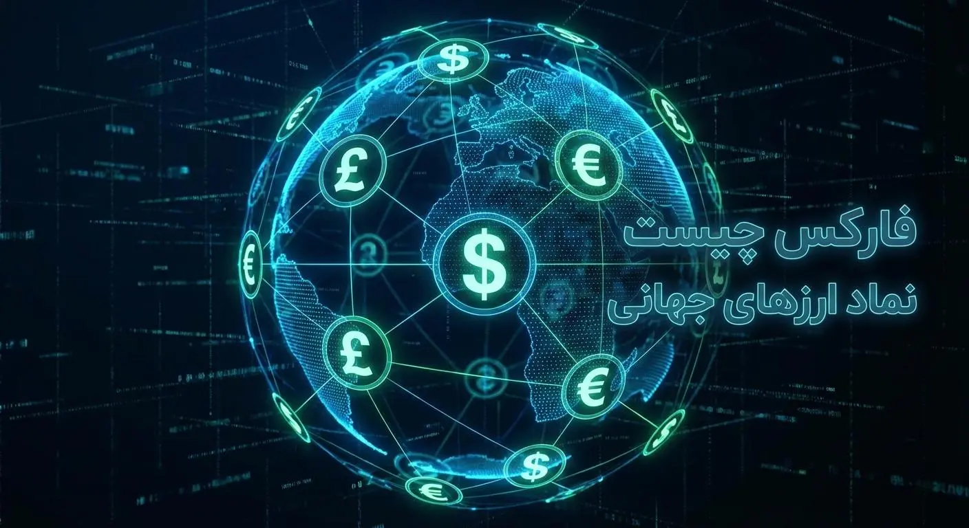 شبکه جهانی ارزها و اتصال نمادهای دلار، یورو و پوند برای درک مفهوم فارکس چیست