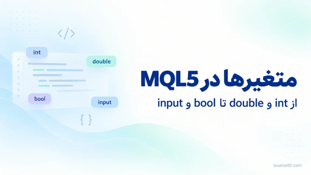 متغیرها در MQL5؛ آموزش int، double، bool و input با مثال